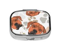 Ridgeback de Rodesia con amor, Pastillero cuadrado para bolsillo o monedero, pequeño contenedor de pastillas, organizador de pastillas de viaje