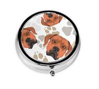 Ridgeback de Rodesia con amor, Pastillero, Pastillero redondo Pequeño contenedor de pastillas Organizador de pastillas de viaje