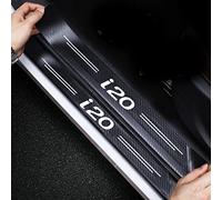 RIDGOEL 4 Piezas Pegatinas Protective de Umbral de Puerta de Coche para Hyundai i10 i20 i30 i40 ix25 ix35 Decoración para Estribos de Coche de Fibra de Carbono i20