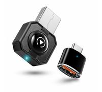 RIDIANT Adaptador CarPlay Inalámbrico y Android Auto 2 en 1, WiFi 6 de Doble Banda y Bluetooth 5.3, Conexión Automática en 5s, Dongle Mini con Adaptador USB-A/C para Coches Desde 2016-2026