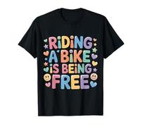 Riding A Bike Is Being Free Freedom Biker Lifestyle - Camiseta