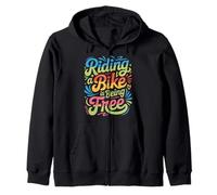Riding A Bike Is Being Free Freedom Biker Lifestyle - Sudadera con Capucha