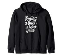 Riding A Bike Is Being Free Freedom Biker Lifestyle - Sudadera con Capucha