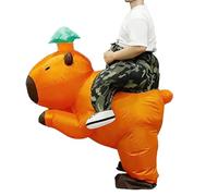 Riding Capybara Costume Adult - 137x107x97cm Comic Outfit, Inflatable Suit for School Ceremony, Cosplay Gear with Festival Style, Party Wear, Themed Apparel for Halloween, Carnival and Birthday