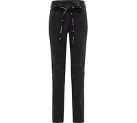 Riding Culture High Waist Vaqueros de moto para mujer, negro, tamaño 32 34