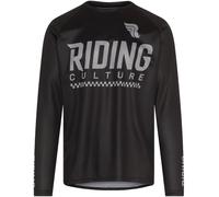 Riding Culture Sender 2.1 Maillot de ciclismo de manga larga, negro, tamaño 2XL para Hombres