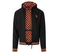 Riding Culture Sudadera con capucha de moto para hombre Sudadera con cremallera para moto Negro/Naranja XL XL