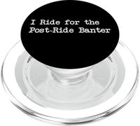 Riding for the Post-Ride Banter - Ropa divertida con citas de ciclismo PopSockets PopGrip para MagSafe