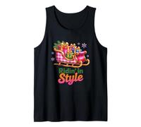 Riding In Style Sleigh Holiday Cheer Camiseta sin Mangas