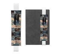 Riding The Waves - Marcapáginas de cuero para bolígrafos, marcadores ajustables, perfectos como regalo de regreso a clases o Navidad,