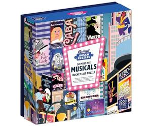 Ridley's Games 9781797232225 - Caja de Rompecabezas de 50 Musicales imprescindibles: 1000 Piezas
