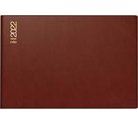 rido/idé 7017502292 Wochenkalender/Taschenkalender 2022 Modell Septimus quer, Kunststoff-Einband, bordeaux