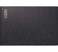 rido/idé 7017502902 Wochenkalender/Taschenkalender 2022 Modell Septimus quer, Kunststoff-Einband, schwarz