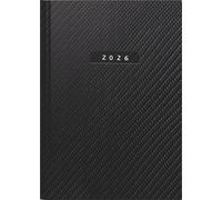 rido/idé 7021034806 | Buchkalender Mod. futura 2 2026 "Carbon" | A5, Kunstleder