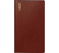 rido/idé 7040302291 Monatskalender/Taschenkalender 2022 Modell TM 12, Kunststoff-Einband, bordeaux