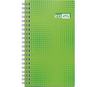 rido/idé Agenda de bolsillo, modelo de planificador de bolsillo, 2025, 2 páginas = 1 semana, A6, 144 páginas, cubierta gráfica, color verde
