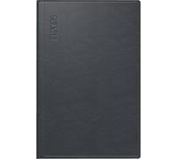 rido/idé Agenda de bolsillo, modelo Industrial II (2025), 1 página = 2 días, A7, 312 páginas, cubierta de piel, color negro