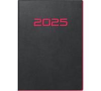 rido/idé Agenda de bolsillo, modelo perfect/Technik I (2025), 2 páginas = 1 semana, A6, 208 páginas, tapa de poliuretano, flexible, color negro