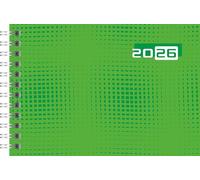 rido/idé Agenda de bolsillo, modelo Septimus 2026, A6 horizontal, papel, verde