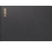 rido/idé Agenda de bolsillo, modelo Septimus 2026, A6 horizontal, plástico, negro