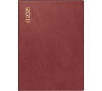 rido/idé Agenda de bolsillo modelo Technik III (2025), 1 página = 1 día, A6, 384 páginas, cubierta de espuma Catana, burdeos