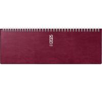 rido/idé Agenda de citas transversales modelo septant (2025), 2 páginas = 1 semana, 305 × 105 mm, 128 páginas, cubierta de espuma Catana, burdeos