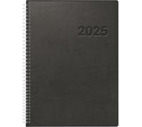 rido/idé Agenda de libro modelo Conform (2025), 1 página = 1 día, A4, 384 páginas, cubierta de plástico, color negro