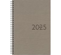 rido/idé Agenda de libro modelo studioplan int. (2025), 2 páginas = 1 semana, 168 × 240 mm, 160 páginas, cubierta de piel sintética, color gris
