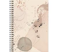 rido/idé Agenda de libro modelo Timing 1 (2025) "Abstract", 2 páginas = 1 semana, A5, 160 páginas, tapa gráfica, color beige