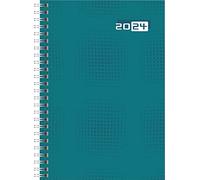 rido/idé Agenda semanal modelo futura 2 2024 2 páginas = 1 semana tamaño de la hoja 14,8 x 20,8 cm, color azul petróleo