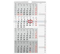 rido/idé Calendario de 4 meses 2026 | gris, 300 × 490 mm