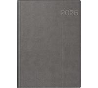 rido/idé Calendario de libro Mod. Conform 2026, A4, piel sintética, color gris