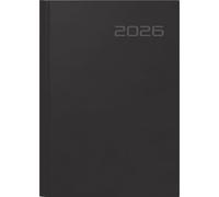 rido/idé Calendario de libro Mod. futura 2 2026 | A5, plástico, negro