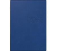 rido/idé Calendario de libro Mod. studioplan int. 2026 | 168 × 240 mm, piel sintética, color azul