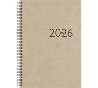 rido/idé Calendario de libro Mod. studioplan int. 2026 | 168 x 240 mm, piel sintética, color gris