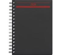 rido/idé Calendario de libro Mod. Timing 1 2026 | A5, plástico, negro