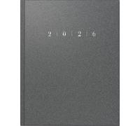 rido/idé Calendario de libros Mod. Managerkalender TM 2026 | 205 × 260 mm, plástico, gris