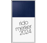 rido/idé Calendario diario modelo Merker 2024 1 página = 1 día tamaño de la hoja 10,8 x 20,1 cm, azul oscuro