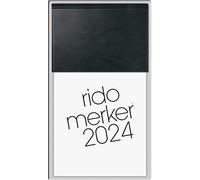 rido/idé Calendario diario modelo Merker 2024 1 página = 1 día tamaño de la hoja 10,8 x 20,1 cm, color negro