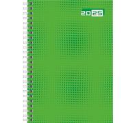 rido/idé Calendario futura 2 (2025), 2 páginas = 1 semana, A5, 160 páginas, cubierta gráfica, color verde