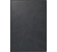 rido/idé Calendario libro Mod. ROMA 1 2026 | A5, piel sintética, color negro