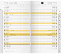 rido/idé Calendario mensual de repuesto, modelo M-Planer 2026, 4 idiomas, 87 x 153 mm, cartón, color blanco