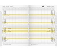 rido/idé Calendario mensual de repuesto modelo uni-planer 2023, tamaño de la hoja 10,4 x 15,3 cm.