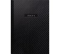 rido/idé Calendario semanal "Carbon" modelo futura 2 2024 2 páginas = 1 semana tamaño de hoja 14,8 x 20,8 cm, negro