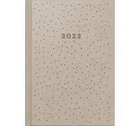 rido/idé Futura 2 2023 Calendario semanal "Dots" tamaño de la hoja modelo 14,8 x 20,8 cm, color beige