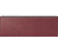 rido/idé Septant 2026 - Agenda horizontal (305 x 105 mm, piel sintética), color marrón