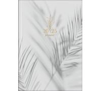 rido/idé Young Line 2025 Shadows - Agenda de libro (2 páginas = 1 semana, A5, 160 páginas, tapa gráfica), color gris