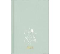 rido/idé Young Line - Agenda (2025), diseño de flores salvajes, 2 páginas = 1 semana, A5, 160 páginas, cubierta de lino, color verde menta