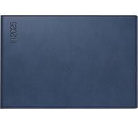 ridoidé Agenda de bolsillo, modelo Septimus (2025), 2 páginas = 1 semana, A6 horizontal, 128 páginas, cubierta de plástico Skivertex, color azul oscuro