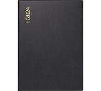 ridoidé Agenda semanal modelo perfectTechnik I 2024 2 páginas = 1 semana, tamaño de hoja 10 x 14 cm, color negro